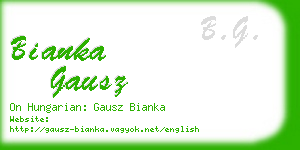 bianka gausz business card